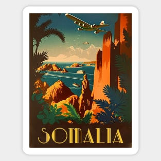 Somalia Vintage Travel Art Poster Sticker